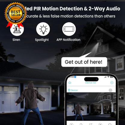 4G LTE Security Cameras Wireless Outdoor 2K Solar Cellular Security Camera No