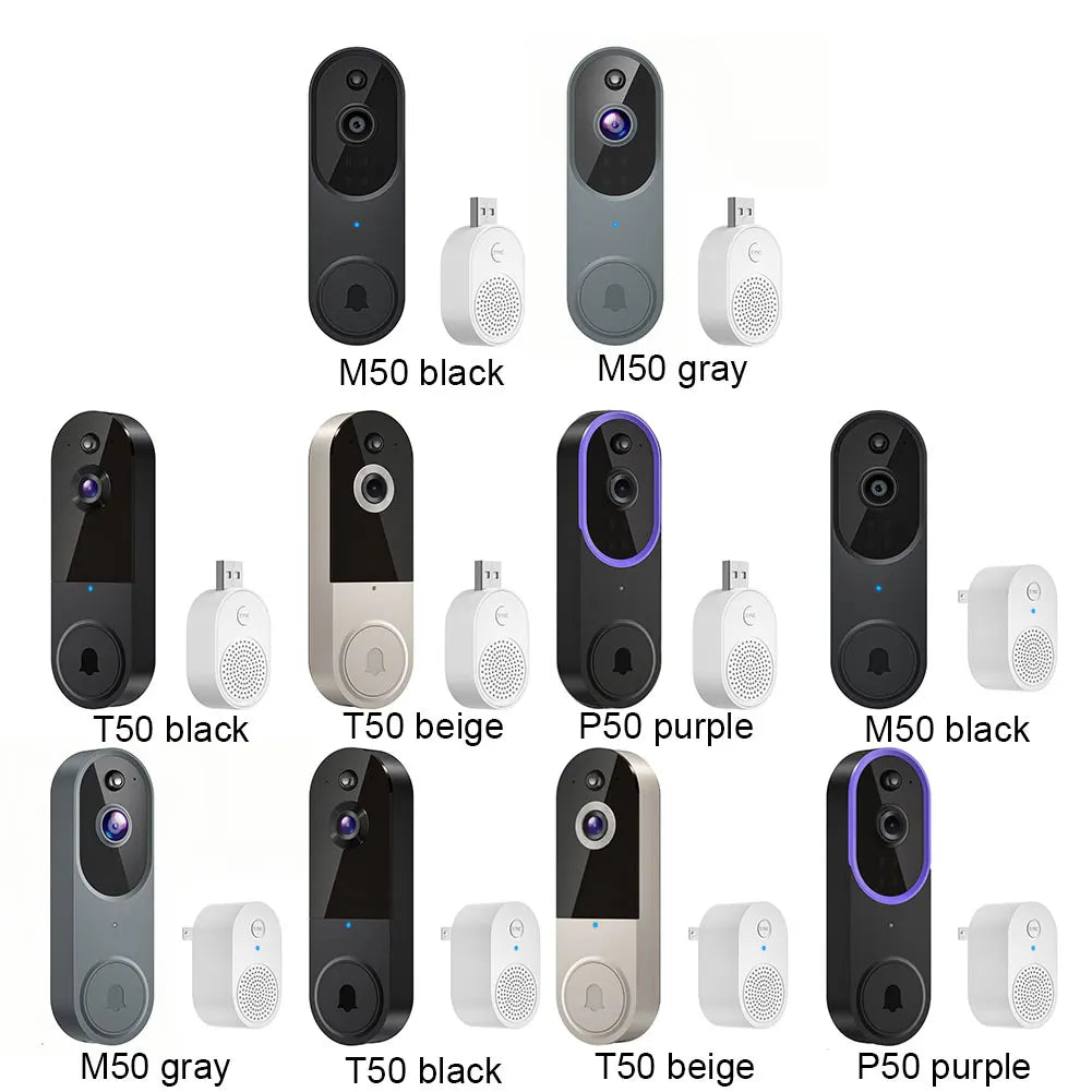 Intelligent Visual Doorbell Wireless Remote Visual Intercom Humanoid Detection High-Definition Night Vision Smart Monitoring