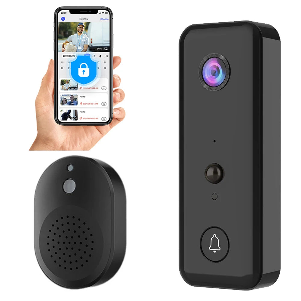 H9 Video Doorbell Camera IP65 Waterproof 2.4G Wifi Door Bell 2-Way Audio Wireless Video Doorbell PIR Motion Detection for Home