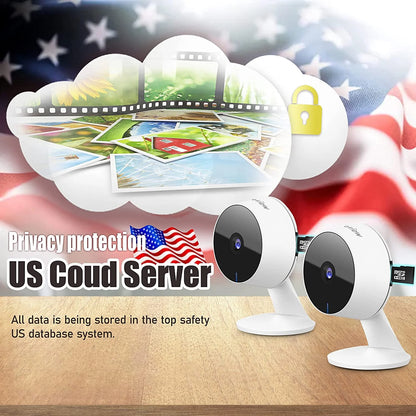 Security Cameras 4 Pieces, Home Security Camera Indoor 1080P, Wi-Fi Cameras for Baby/Pet, Motion Detection, Two-Way Audio, Night Vision