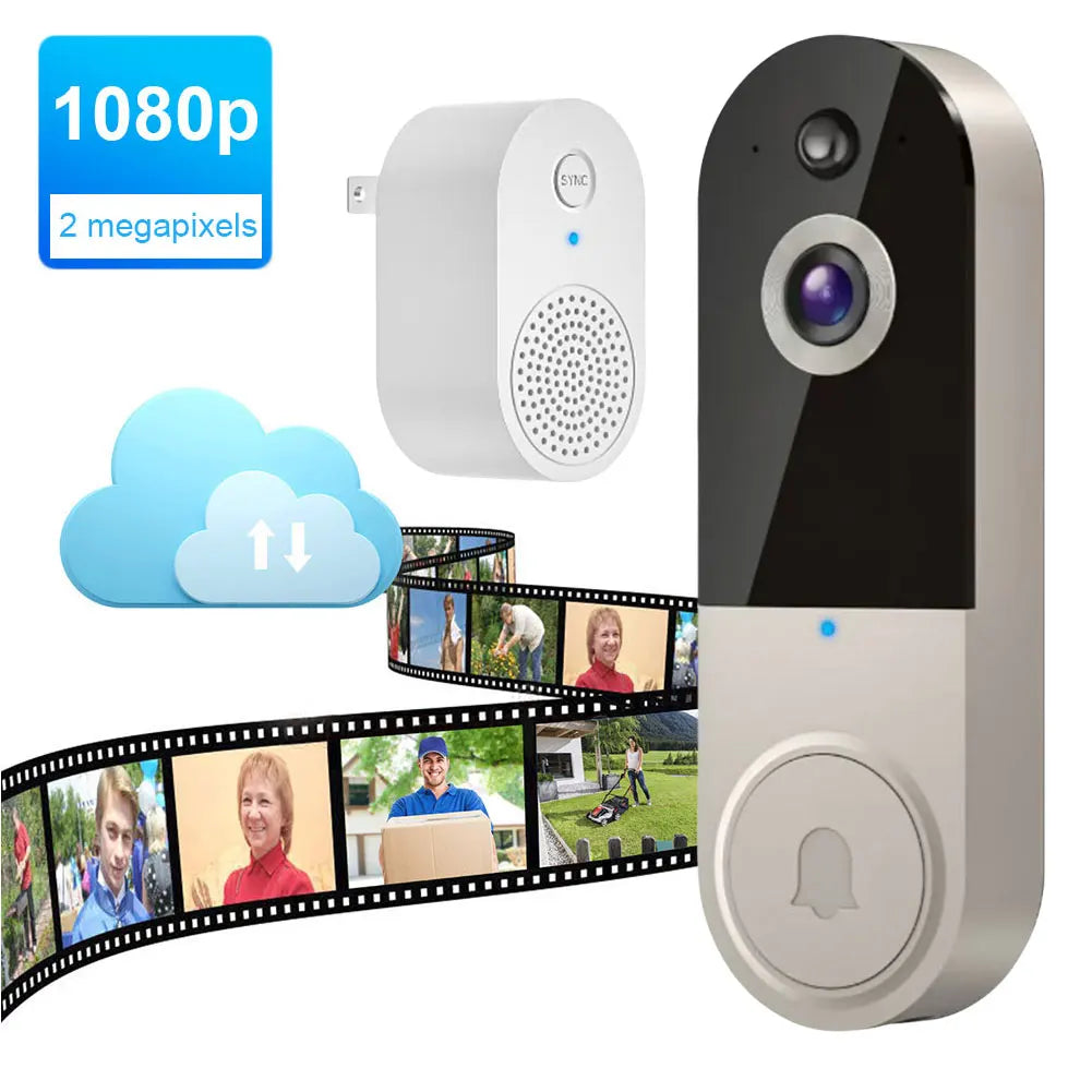 Intelligent Visual Doorbell Wireless Remote Visual Intercom Humanoid Detection High-Definition Night Vision Smart Monitoring