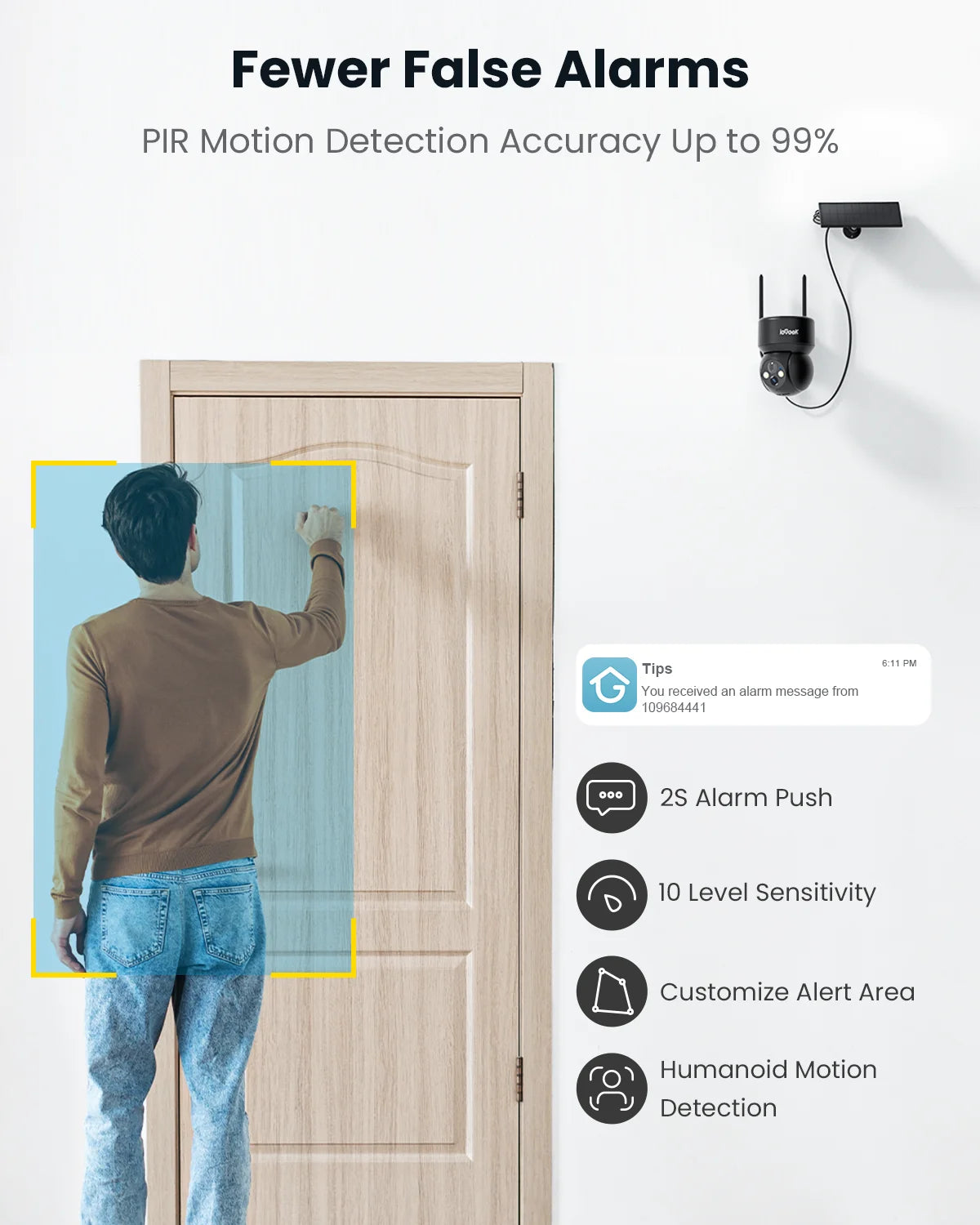 Security Cameras Wireless Outdoor, Wifi, 2K 360 View PTZ, Solar Powered Home Surveillance Camera, Color Night Vision, Motion Sensor